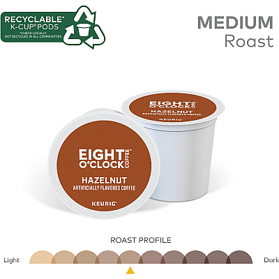 Eight O'Clock K-Cup Hazelnut Coffee (GMT0633)