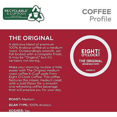 Eight O'Clock K-Cup Original Coffee (GMT0657)
