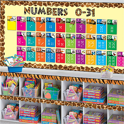 TREND Animals Count 0-31 Learning Set with Numbered Counting Cards (TEPT19008)