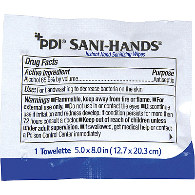 PDI Sani-Hands Instant Hand Sanitizing Wipes (PDID43600)