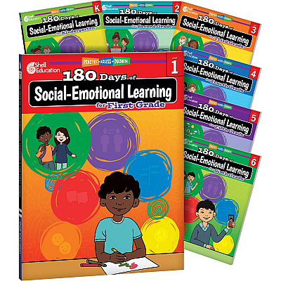Shell Education 180 Days of Social-Emotional Learning for Kindergarten Printed Book by Jodene Lynn Smith, Brenda Van Dixhorn (126956)