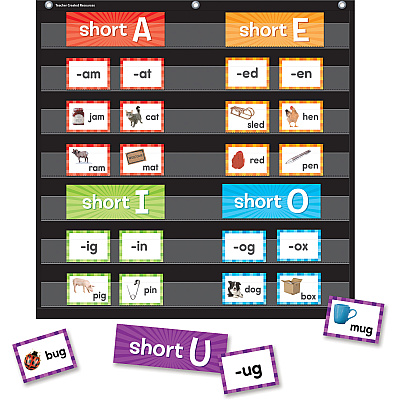 Teacher Created Resources Short Vowels Pocket Chart Cards (TCR20850)
