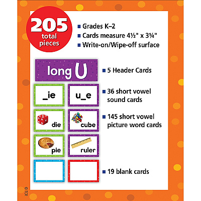 Teacher Created Resources Long Vowels Pocket Chart Cards (TCR20851)