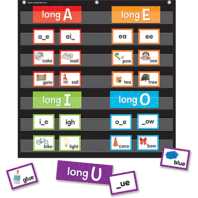 Teacher Created Resources Long Vowels Pocket Chart Cards (TCR20851)