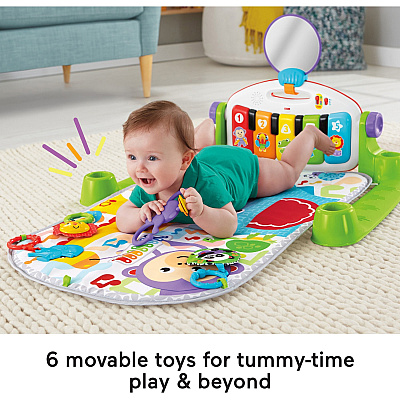 Fisher-Price Deluxe Kick & Play Removable Piano Gym, Green (FIPFVY53)