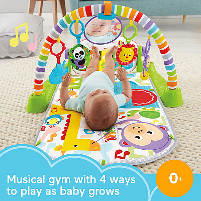 Fisher-Price Deluxe Kick & Play Removable Piano Gym, Green (FIPFVY53)