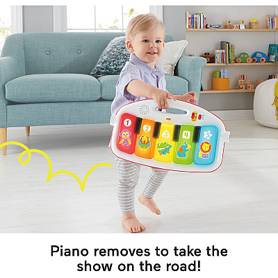 Fisher-Price Deluxe Kick & Play Removable Piano Gym, Green (FIPFVY53)