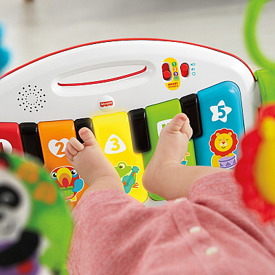 Fisher-Price Deluxe Kick & Play Removable Piano Gym, Green (FIPFVY53)