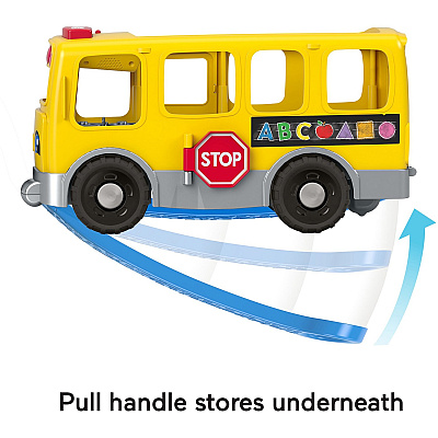 Fisher-Price Little People Toddler Learning Toy, Big Yellow School Bus Musical Push Toy (FIPGLT75)