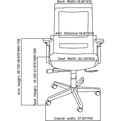 Lorell Mesh High-back Executive Chair (LLR42175)