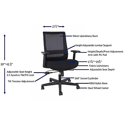 Lorell Mesh High-back Executive Chair (LLR42175)