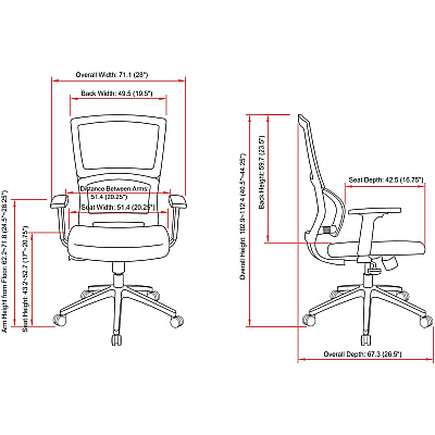 Lorell Mid-back Mesh Chair (LLR81988)