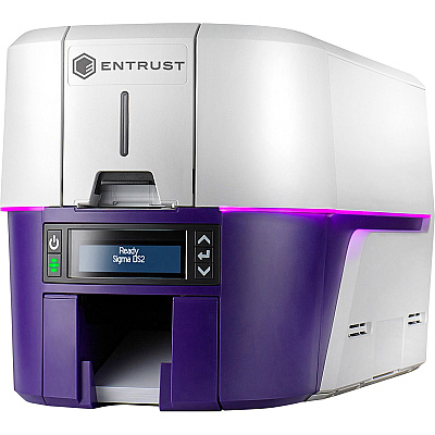 SICURIX Sigma DS2 Double Sided Dye Sublimation/Thermal Transfer Printer - Color - Card Print - USB - Silver, Blue (525301005)