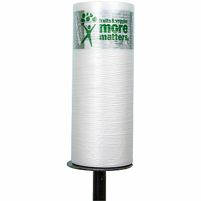 Inteplast Group Produce Bags, Fruits and Veggies - More Matters Labeling, 0.35 mil, 12" x 20", Clear, 875 Bags/Roll, 4 Rolls/Carton (IBSPHMORE20NS)