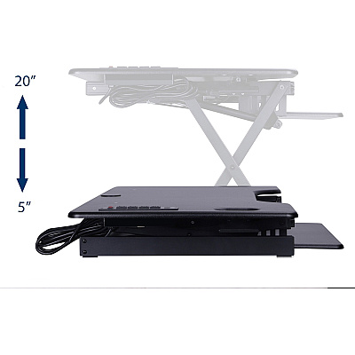 Rocelco Sit/Stand Desk Riser (RCLRDADRB46A)