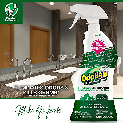 OdoBan Eucalyptus Deodorizer Disinfectant Spray (ODO910062Q12CT)