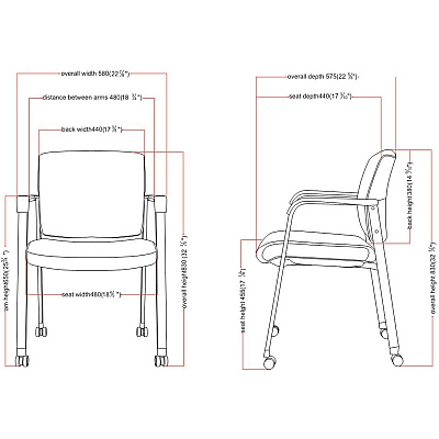 Lorell Healthcare Upholstery Guest Chair with Casters (LLR30951)