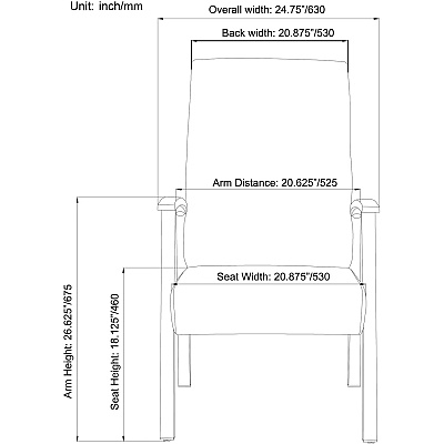 Lorell High-Back Healthcare Guest Chair (LLR67011)