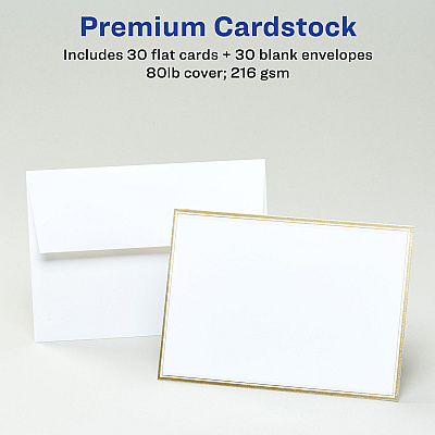 Avery Invitation Cards with Metallic Gold Borders (AVE3325)