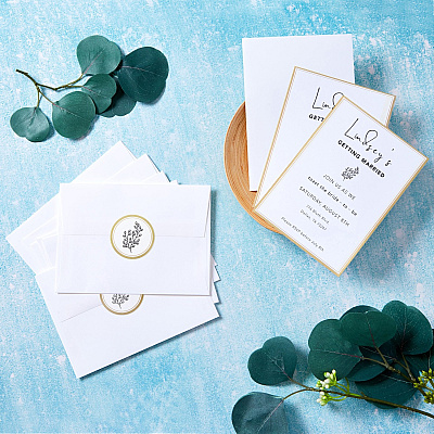 Avery Invitation Cards with Metallic Gold Borders (AVE3325)