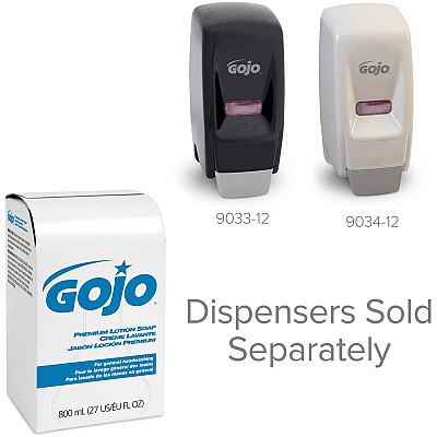 GOJO Premium Lotion Hand Soap Refills, Waterfall Fragrance, 800 mL, Case Of 12 Refills (GOJ910612CT)
