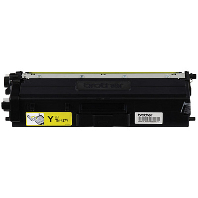 Brother TN437Y Original Ultra High Yield Laser Toner Cartridge - Yellow - 1 Each