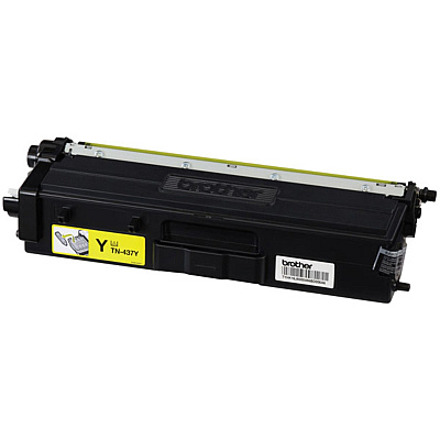 Brother TN437Y Original Ultra High Yield Laser Toner Cartridge - Yellow - 1 Each