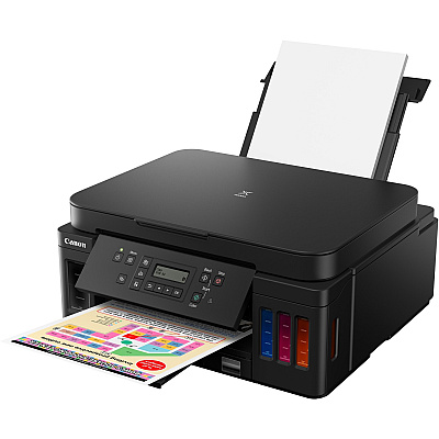 Canon PIXMA G6020 Wireless Inkjet Multifunction Printer - Color - White