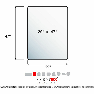 Cleartex Advantagemat Plus APET Rectangular for Low/Standard Pile Carpets - 29" x 47" (FLRNCCMFLAG0001)