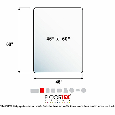 Cleartex Advantagemat Plus APET Rectangular for Low/Standard Pile Carpets - 46" x 60" (FLRNCCMFLAG0006)
