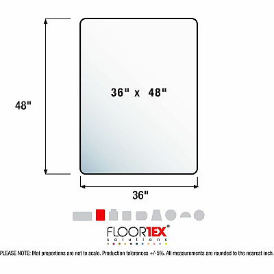 Cleartex Advantagemat Plus APET Rectangular for Hard Floors - 36" x 48" (FLRNCCMFLAS0002)