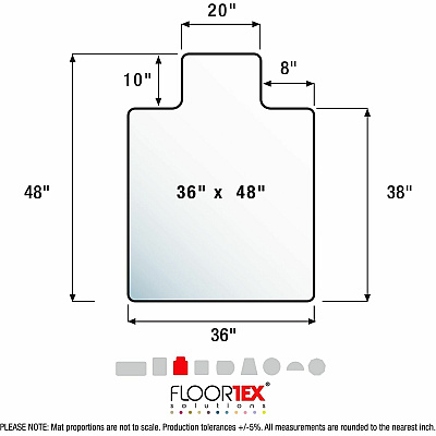 Cleartex Advantagemat Plus APET Lipped for Hard Floors - 36" x 48" (FLRNCCMFLAS0003)