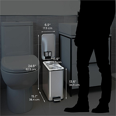 HLS Commercial Fire-Rated Soft Step Trash Can (HLSS03RFR)
