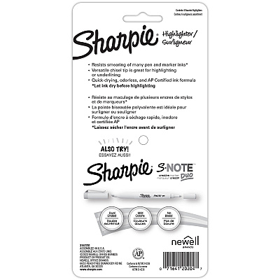 Sharpie Accent Highlighters w/Smear Guard (SAN2157486)