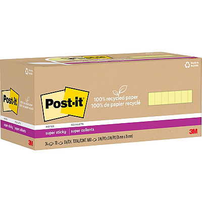 Post-it Super Sticky Adhesive Note (MMM654R24SSCYCP)