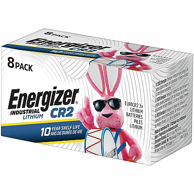 Energizer Industrial CR2 Lithium Batteries, CR2 Energizer Industrial Lithium Batteries, 8 Pack (EVEELN1CR28)