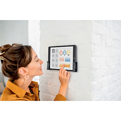 Durable VISIOCLIP Wall Mount for Tablet, Smartphone - Charcoal Gray (DBL893958)
