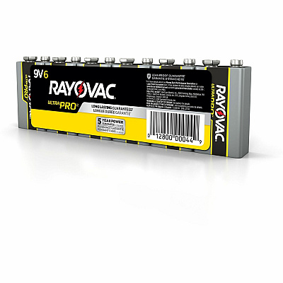 Rayovac Ultra Pro Alkaline 9V Batteries, 6 Pack (RAYAL9V6)