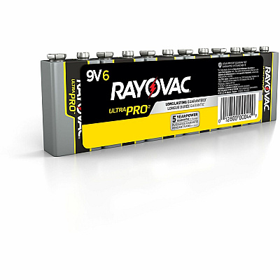 Rayovac Ultra Pro Alkaline 9V Batteries, 6 Pack (RAYAL9V6)