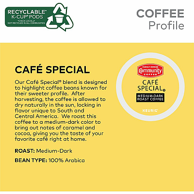 Community Coffee K-Cup Cafe Special Coffee (GMT64059)