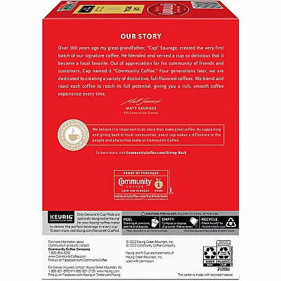 Community Coffee K-Cup Cafe Special Coffee (GMT64059)