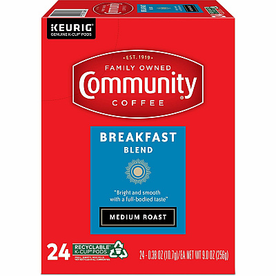 Community Coffee K-Cup Breakfast Blend Coffee (GMT64063)
