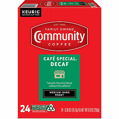 Community Coffee K-Cup Cafe Special Decaf Blend Coffee (GMT64080)