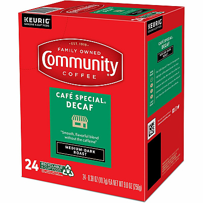 Community Coffee K-Cup Cafe Special Decaf Blend Coffee (GMT64080)