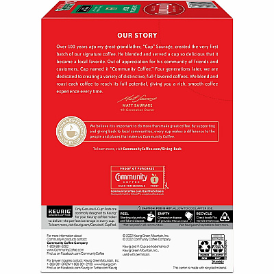 Community Coffee K-Cup Cafe Special Decaf Blend Coffee (GMT64080)