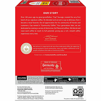 Community Coffee K-Cup Coffee & Chicory (GMT64141)