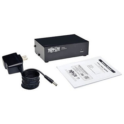 Tripp Lite 2-Port VGA/SVGA Video Splitter with Signal Booster, High Resolution Video, 350MHz, (HD15 M/2xF) (B114002R)