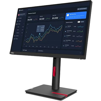Lenovo ThinkVision T22i-30 22" Class Full HD LCD Monitor - 16:9 - Raven Black (63B0MAT6US)