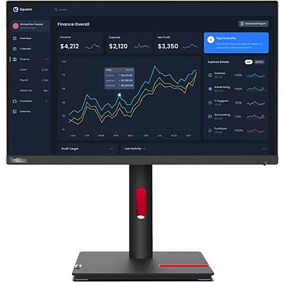 Lenovo ThinkVision T22i-30 22" Class Full HD LCD Monitor - 16:9 - Raven Black (63B0MAT6US)