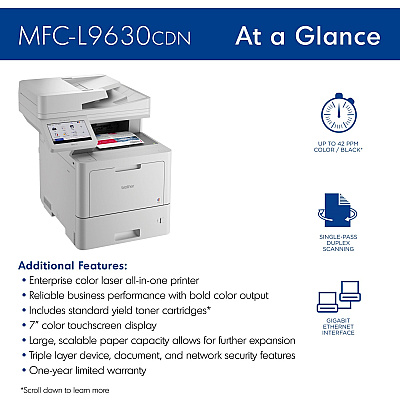 Brother Workhorse MFC-L9630CDN Laser Multifunction Printer - Color